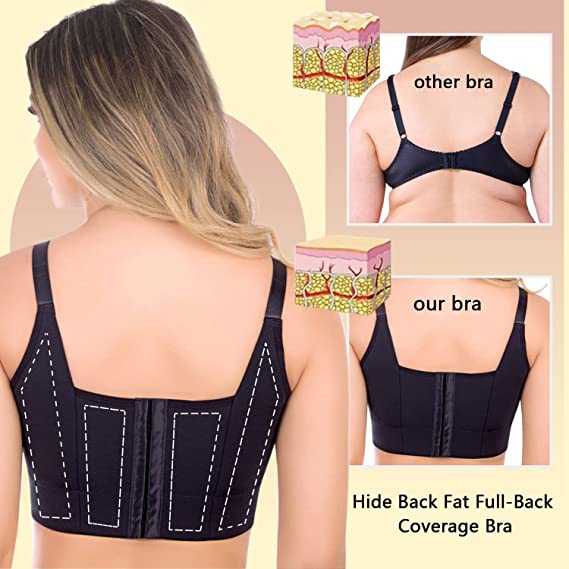  Bra Posture Correcting Full Back Coverage Bras for Women Womens  Bras No Underwire Full Support Bandeau Bra Full Coverage Push Up Bra  Comfortable Convenient Front Button Bra Sale Clearance : Clothing