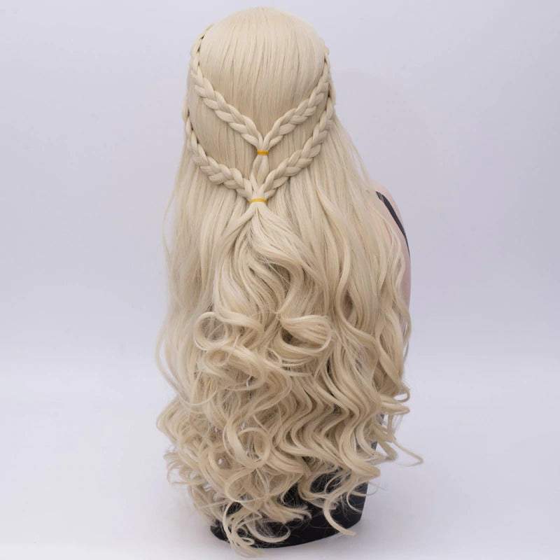 Long Synthetic Wigs Braiding Hair Blonde Rose Net Game of Thrones - Trendycomfy