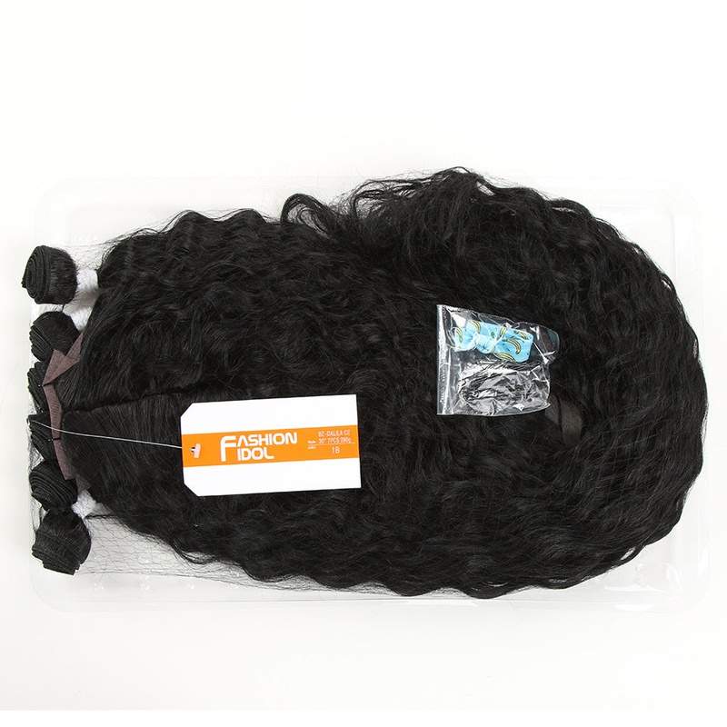 Curly Hair With Closure Soft Synthetic Hair Heat Resistant - Trendycomfy