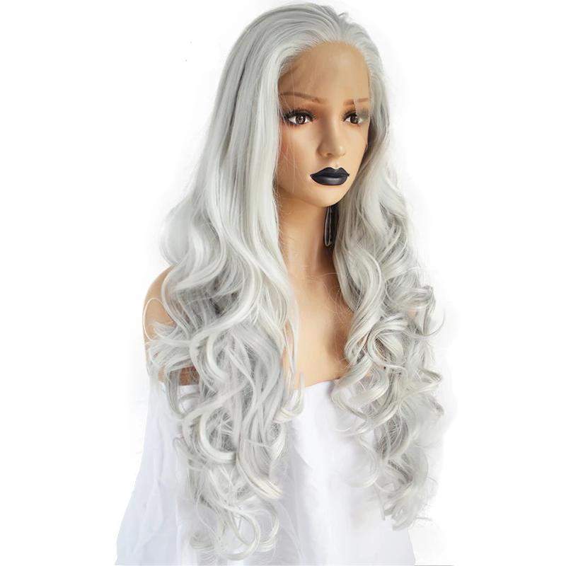High Temperature Fiber Natural Synthetic Lace Wig - Trendycomfy