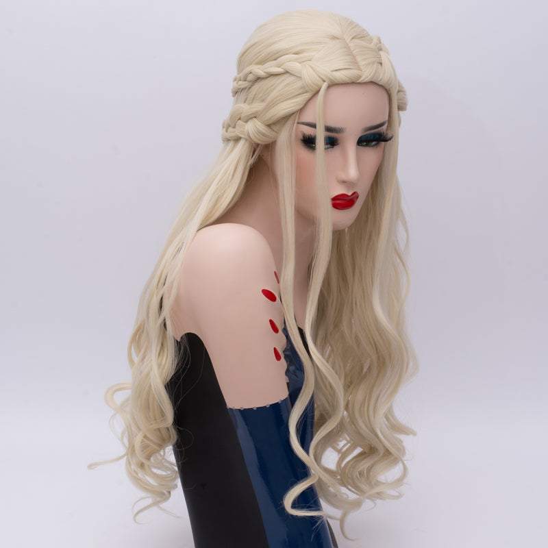 Long Synthetic Wigs Braiding Hair Blonde Rose Net Game of Thrones - Trendycomfy