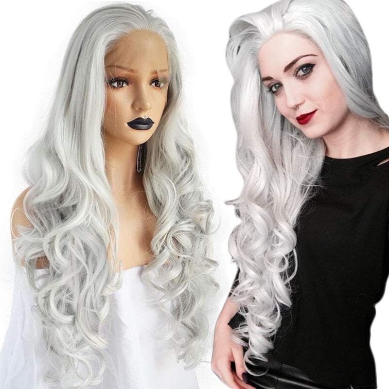 High Temperature Fiber Natural Synthetic Lace Wig - Trendycomfy