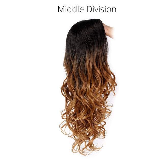 Long Blonde Wavy Wigs Synthetic Daily Party Heat Resistant - Trendycomfy