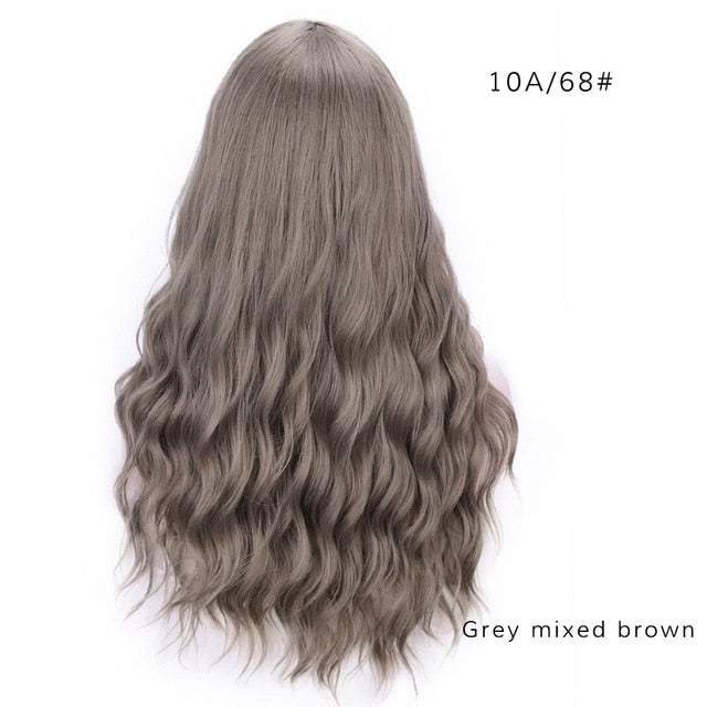 Synthetic Long Wavy Natural Wigs - Trendycomfy