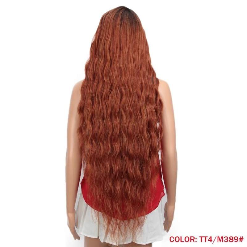Loose Wave Black 38 Inch Wigs - Trendycomfy
