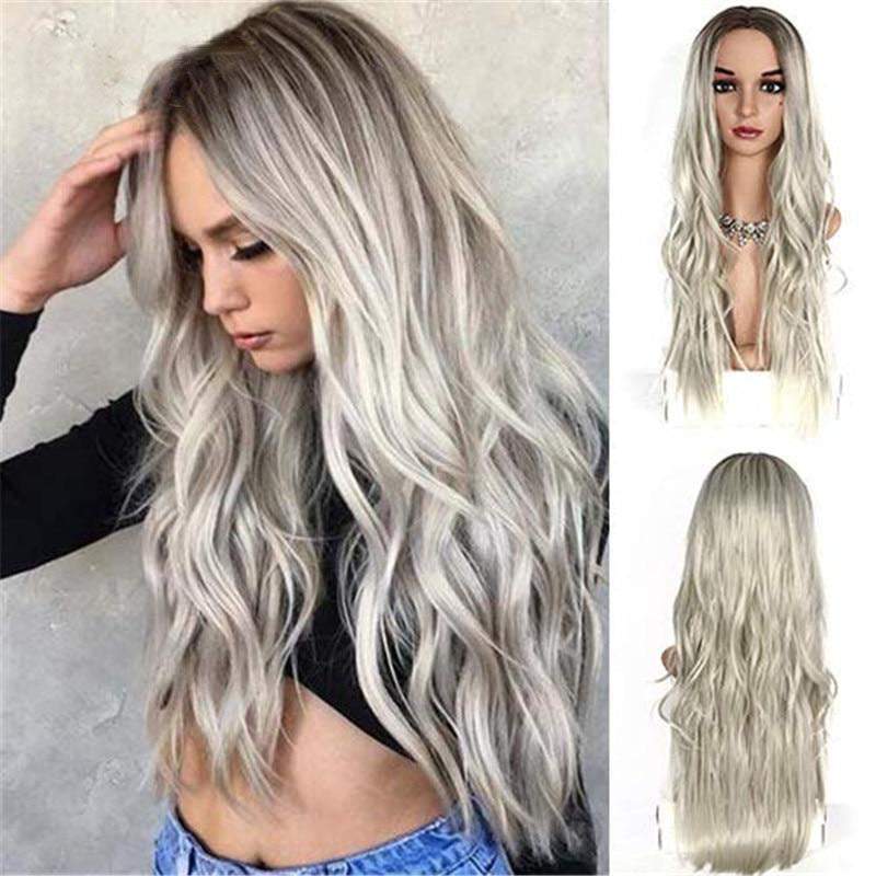 Trendy Glueless Long Wave Synthetic Heat Resistant Fiber Wigs for Women - Trendycomfy